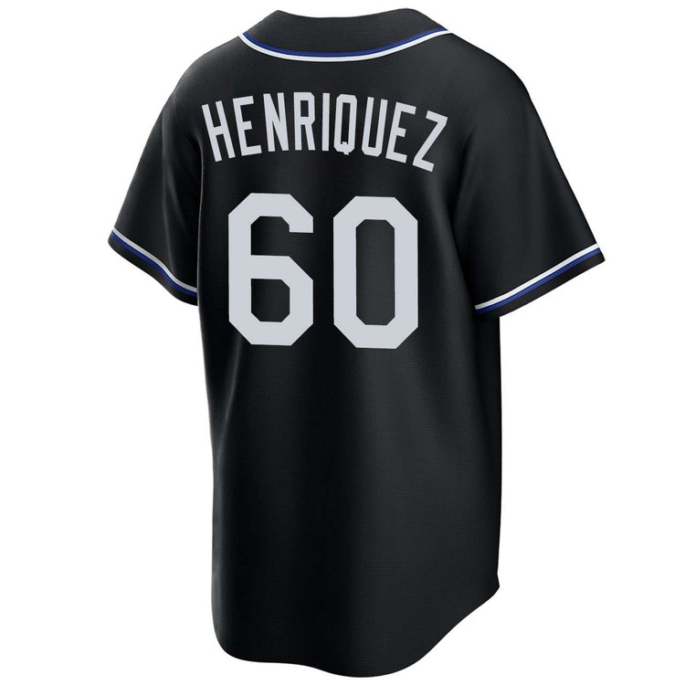 Edgardo Henriquez Los Angeles Dodgers Black Lights Out 2025 World Series Jersey