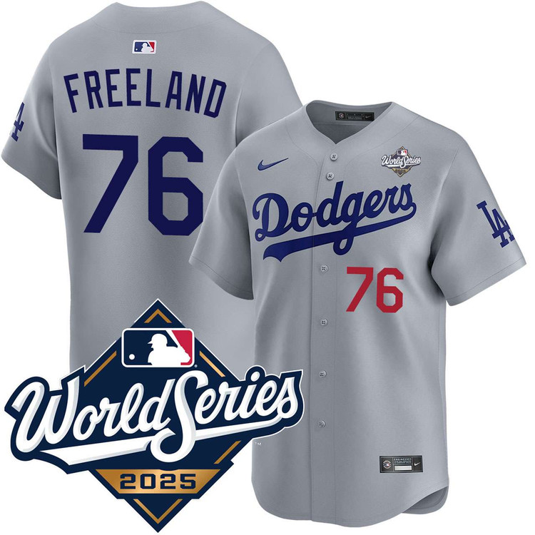 Alex Freeland Los Angeles Dodgers Alternate Road Limited 2025 World Series Jersey