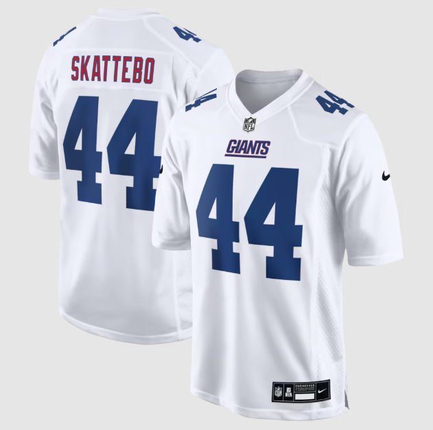 New York Giants Cam Skattebo White Fashion Game Jersey