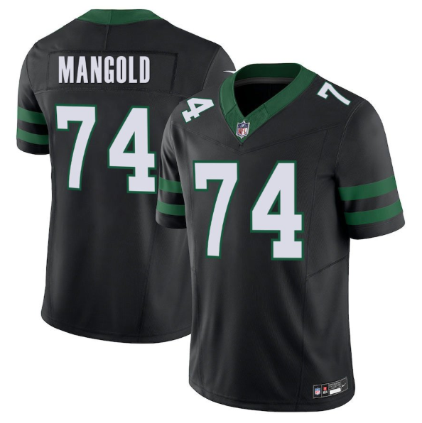 New York Jets #74 Nick Mangold Black Limited Stitched Jersey