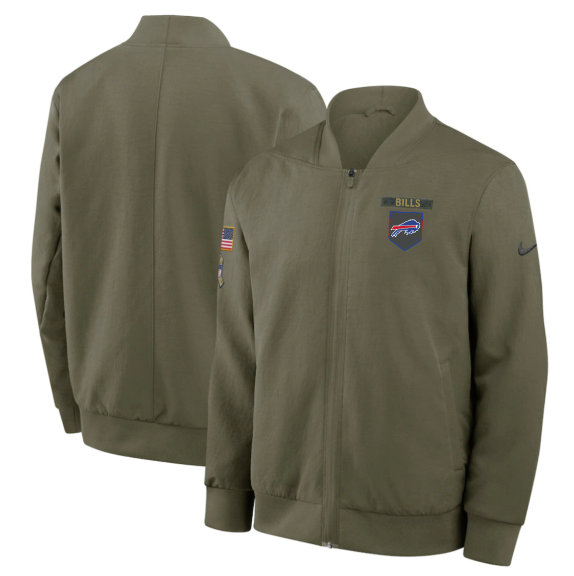 Buffalo Bills 2025 Salute To Service Unstoppable Force Bomber Jacket - Mens
