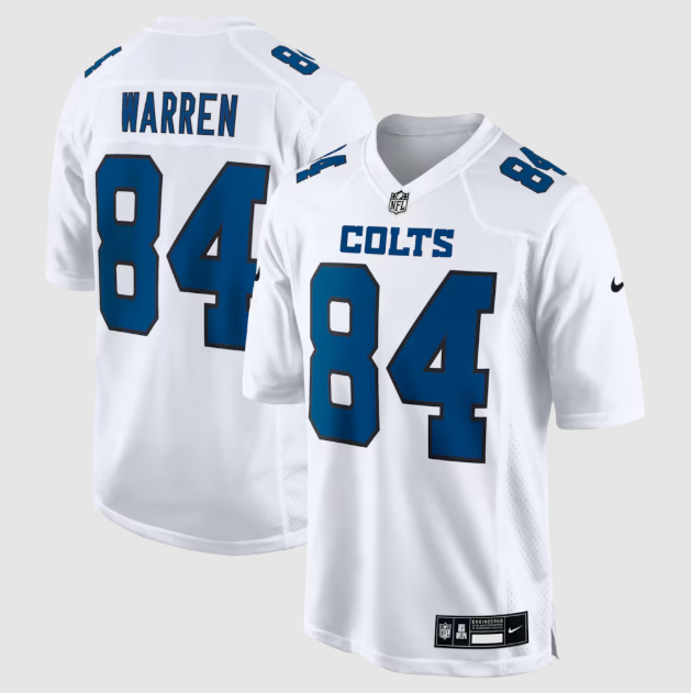 Indianapolis Colts Tyler Warren White Fashion Game Jersey