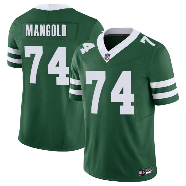 New York Jets #74 Nick Mangold Green Limited Stitched Jersey