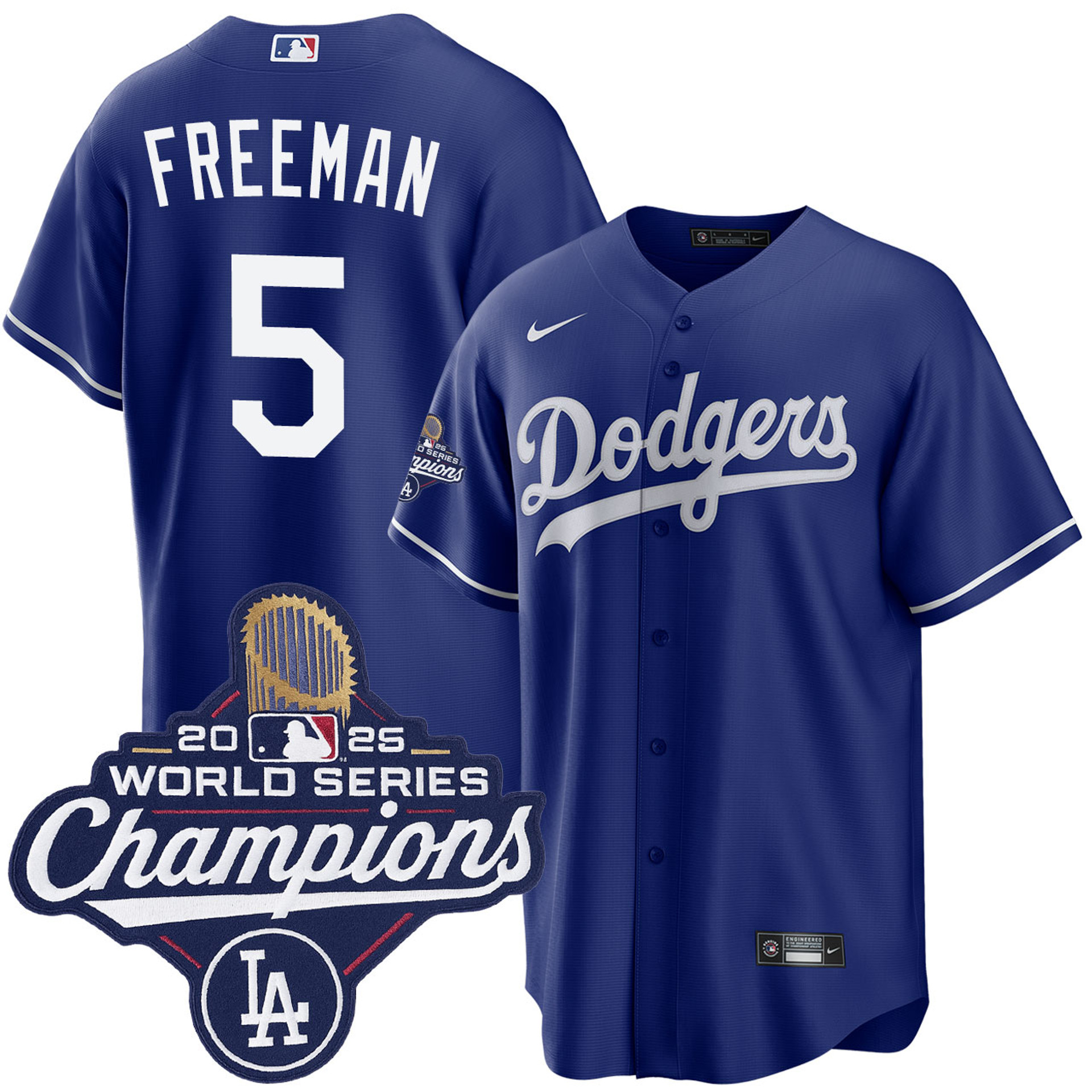 Freddie Freeman Los Angeles Dodgers Royal 2025 Alternate World Series Champions Jersey