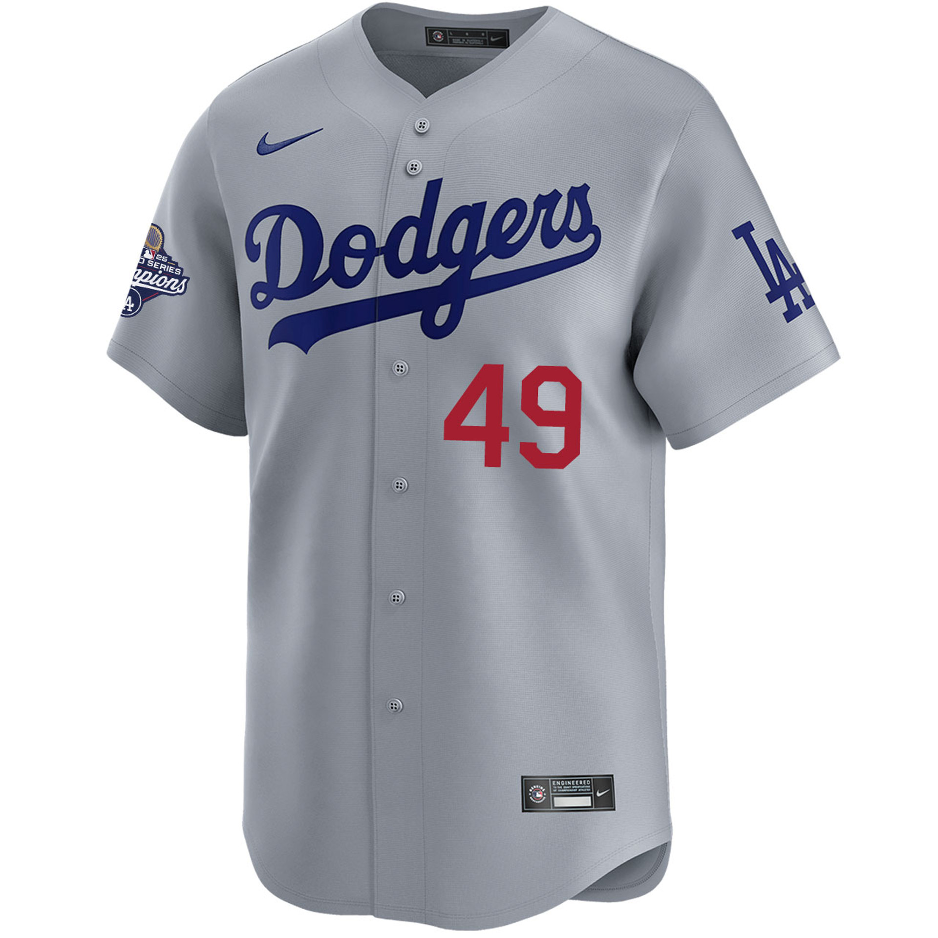 Blake Treinen Los Angeles Dodgers Alternate Road Limited 2025 World Series Champions Jersey