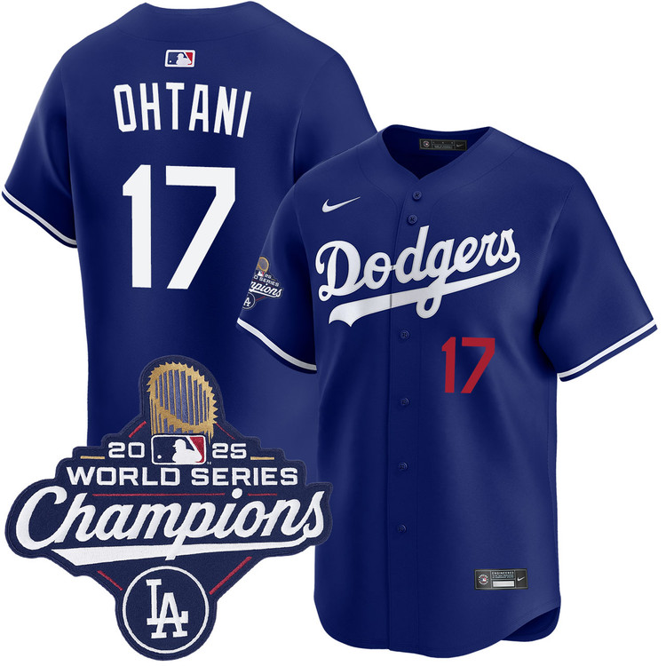 Shohei Ohtani Los Angeles Dodgers Alternate Royal Limited 2025 World Series Champions Jersey