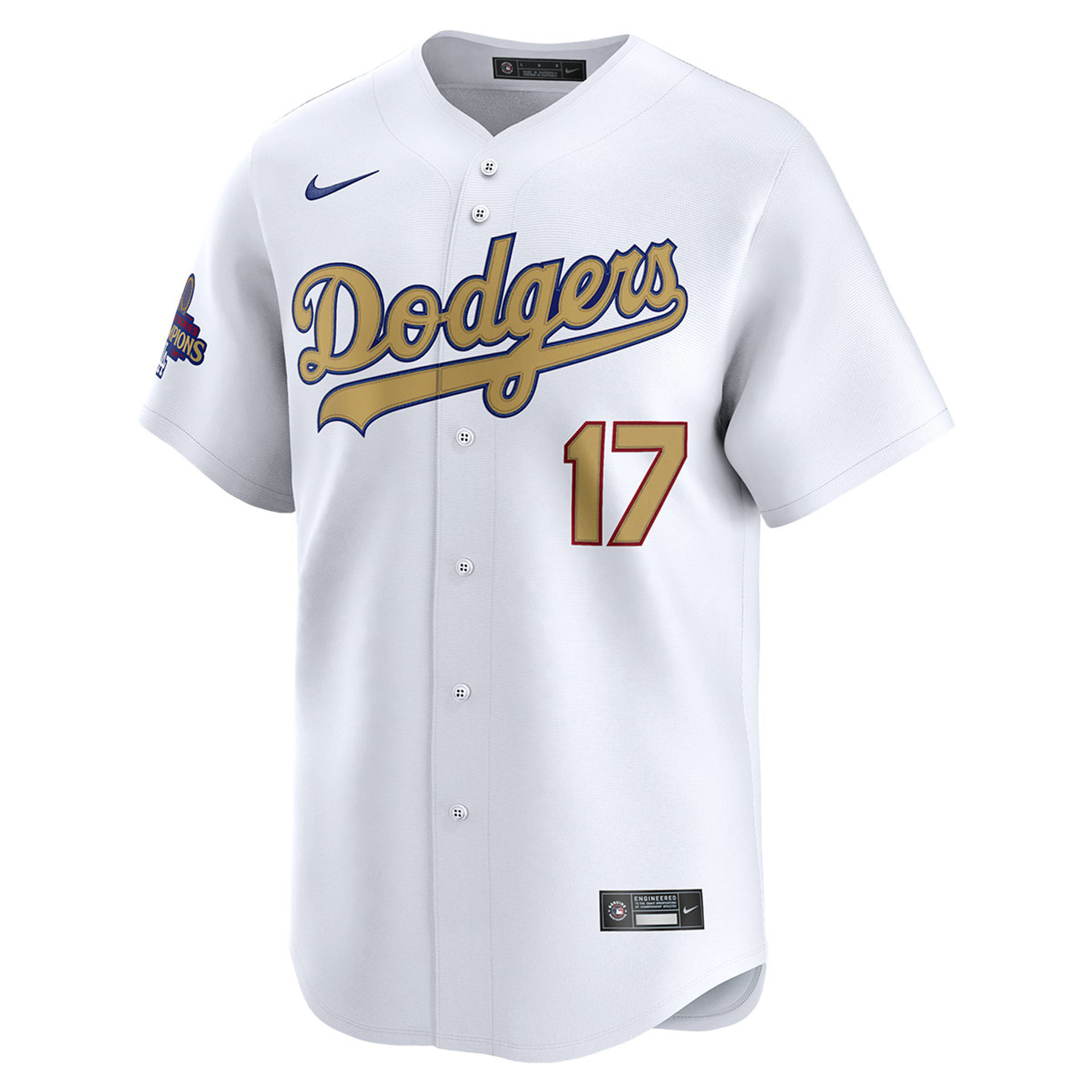 FREE SHIPPING Shohei Ohtani Kanji Los Angeles Dodgers Home 2025 Gold Collection Limited Jersey
