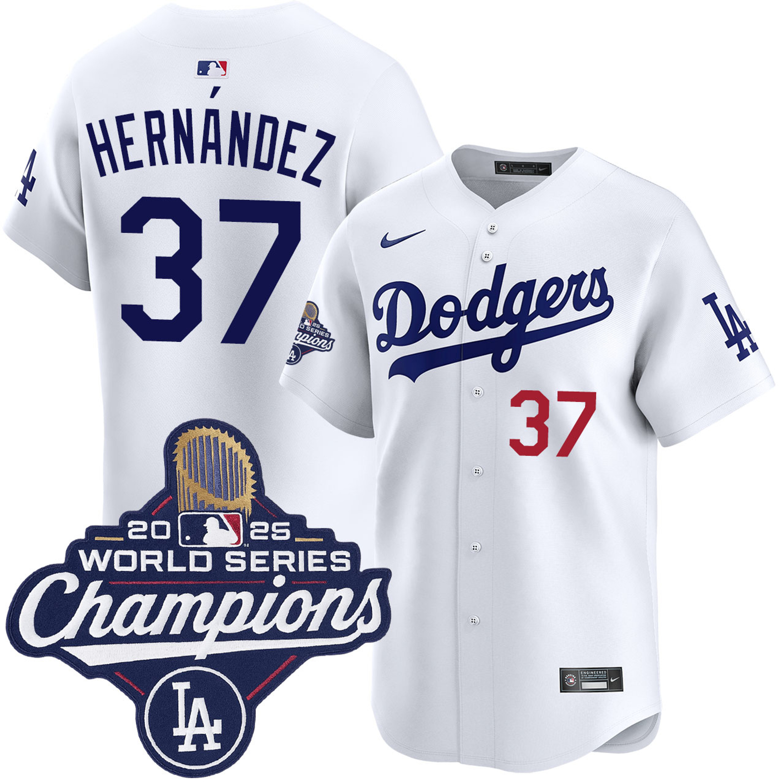 Teoscar Hernandez Los Angeles Dodgers Home Limited 2025 World Series Champions Jersey