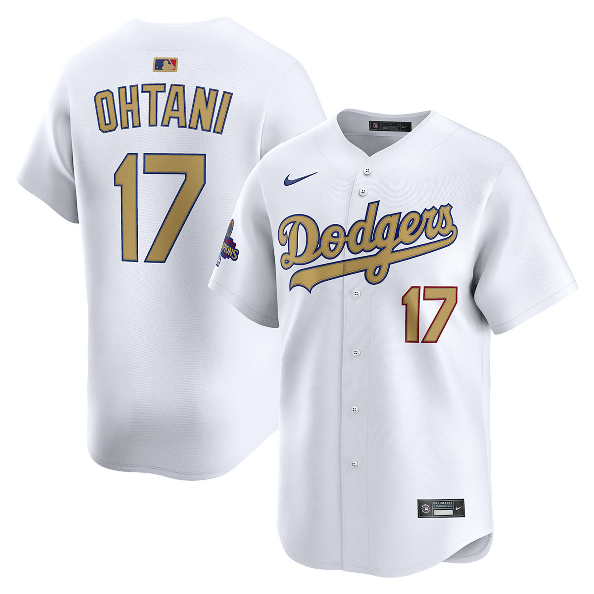 Shohei Ohtani Los Angeles Dodgers Home World Series Champions Gold Jersey