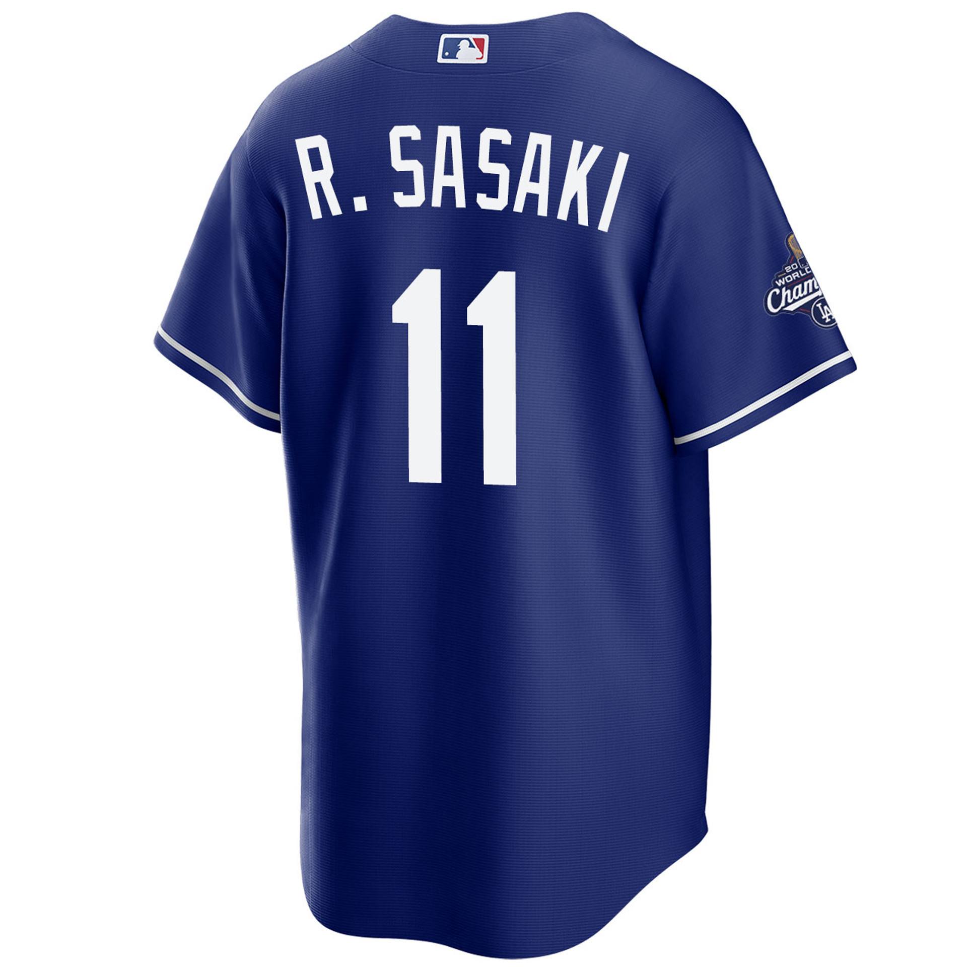 Roki Sasaki Los Angeles Dodgers Royal 2025 Alternate World Series Champions Jersey