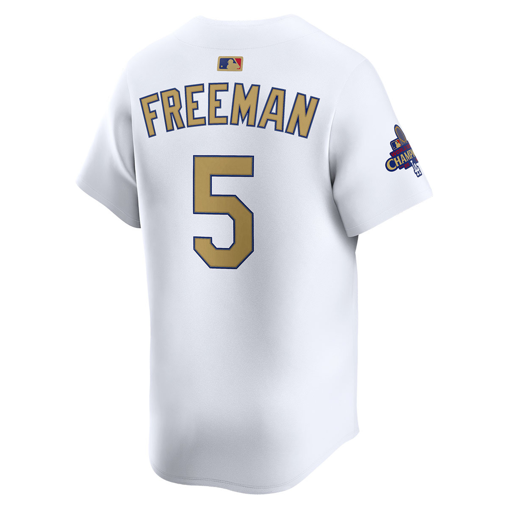 Freddie Freeman Los Angeles Dodgers Home World Series Champions Gold Jersey