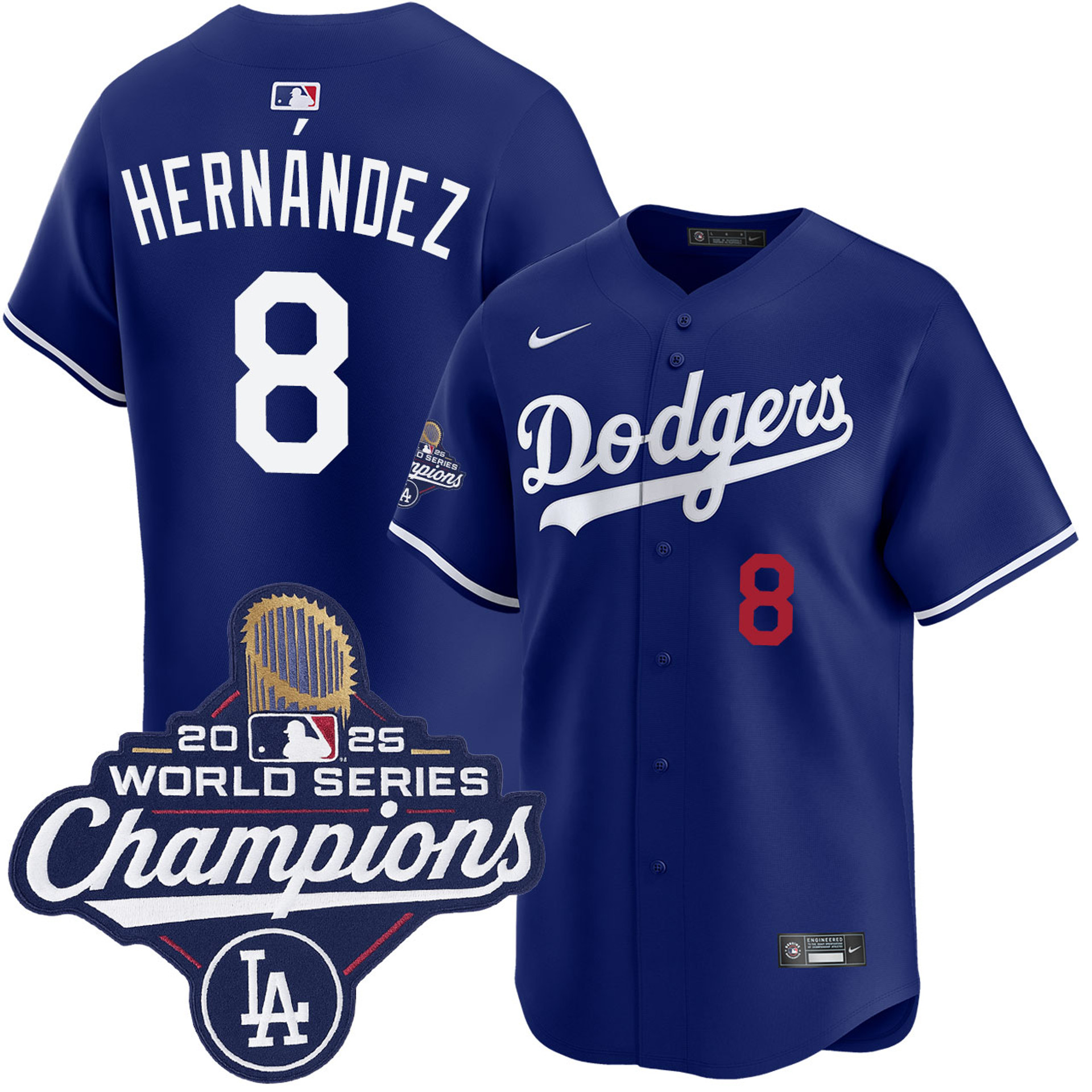 Enrique Hernandez Los Angeles Dodgers Alternate Royal Limited 2025 World Series Champions Jersey