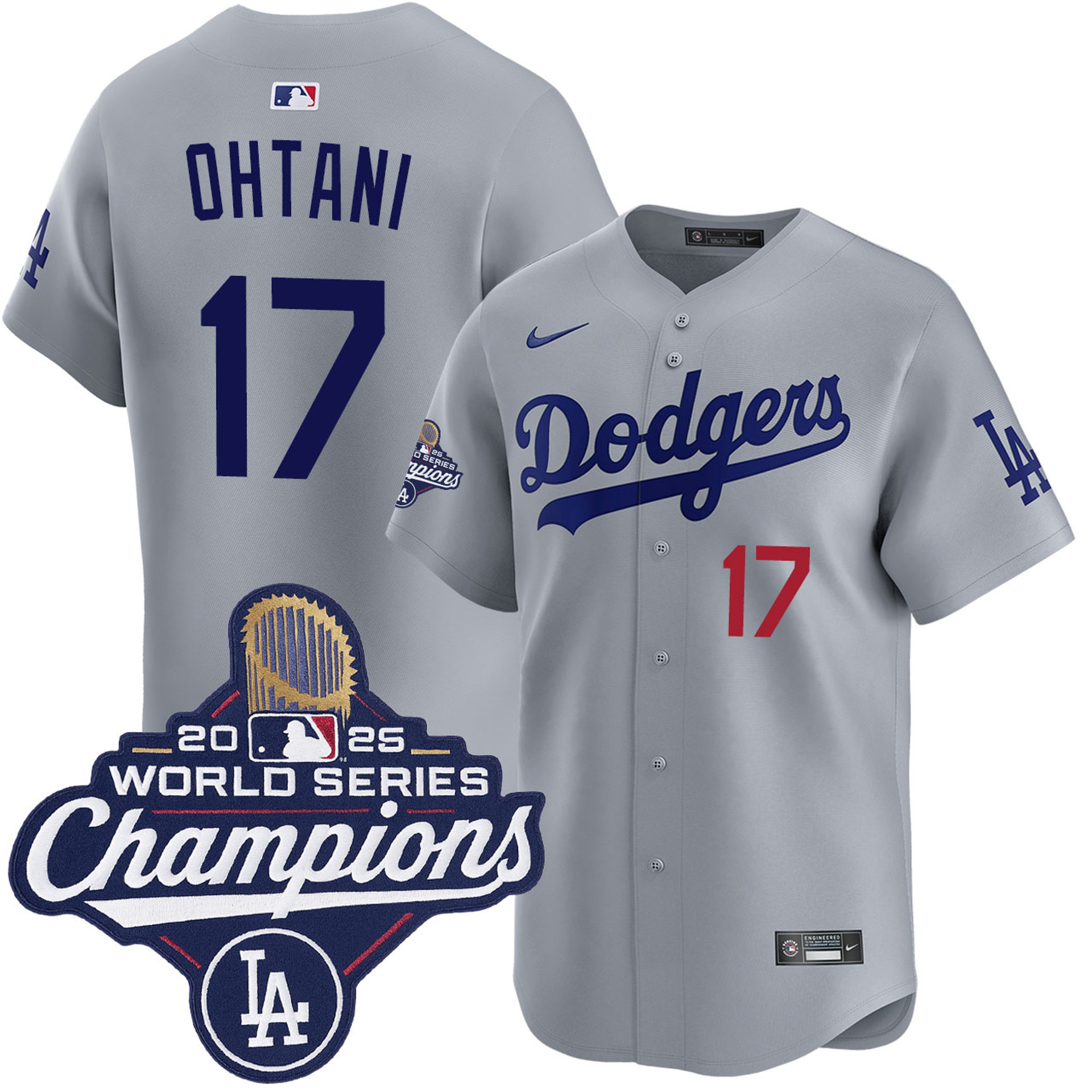 Shohei Ohtani Los Angeles Dodgers Alternate Road Limited 2025 World Series Champions Jersey
