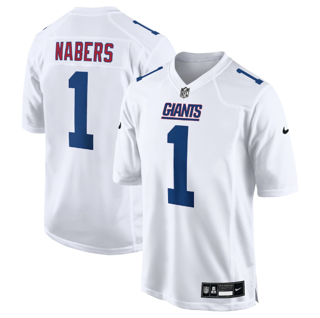 New York Giants Malik Nabers Tundra White Fashion Jersey