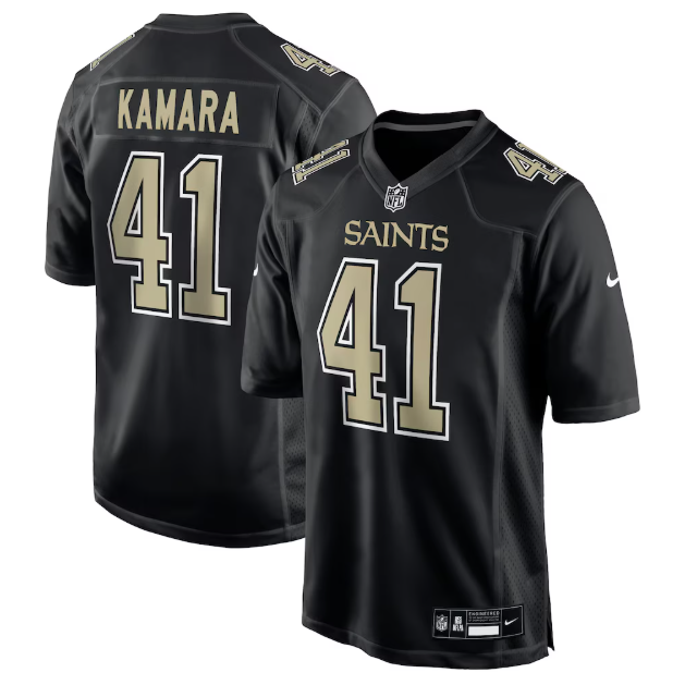 New Orleans Saints Alvin Kamara Carbon Black Fashion Jersey