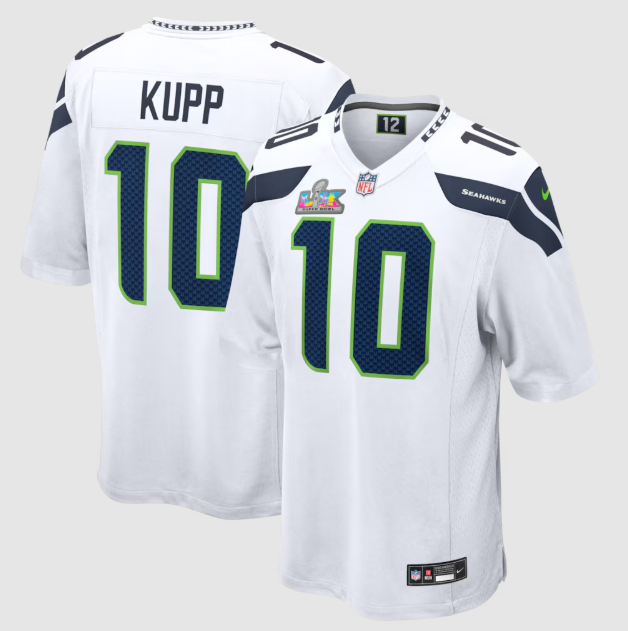 Seattle Seahawks Cooper Kupp 2026 Super Bowl LX White Jersey