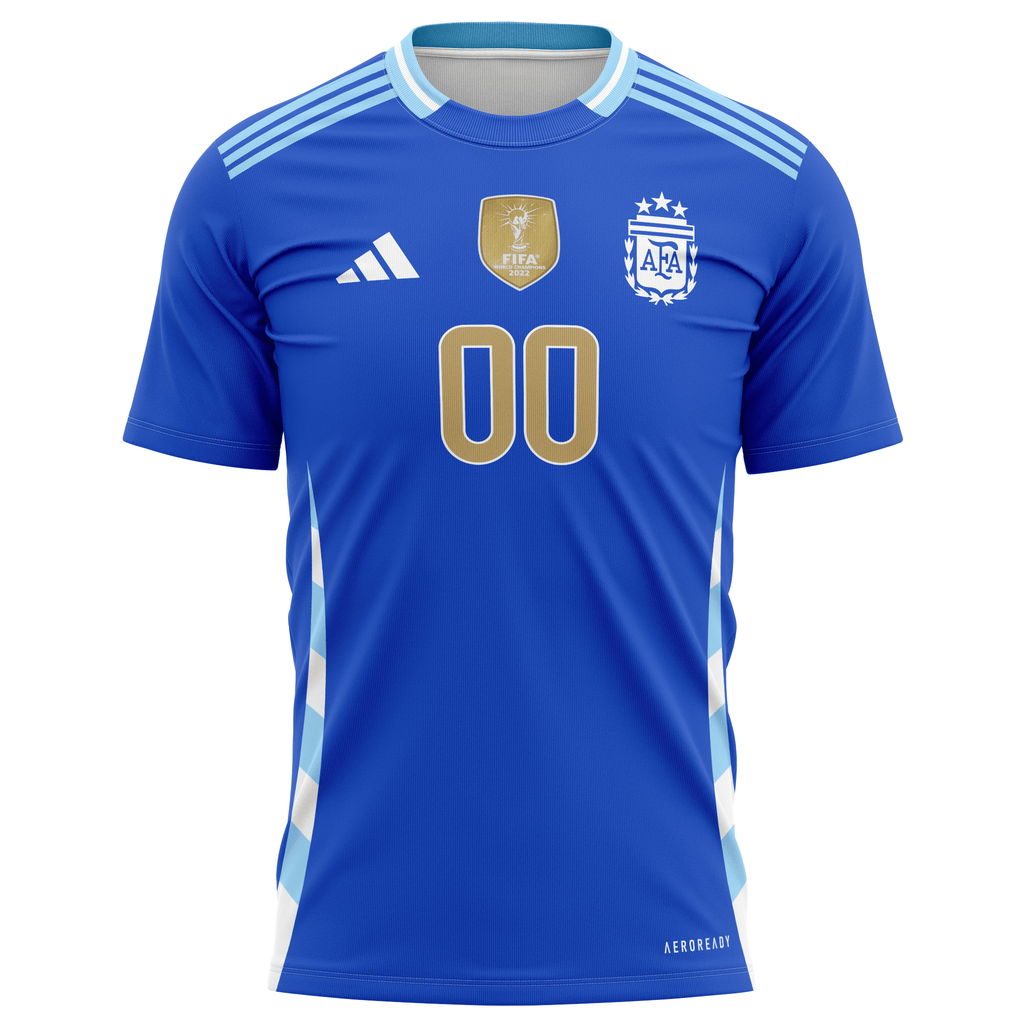 Argentina National Team 2024 Away Kits Custom AOP T-shirt - Blue
