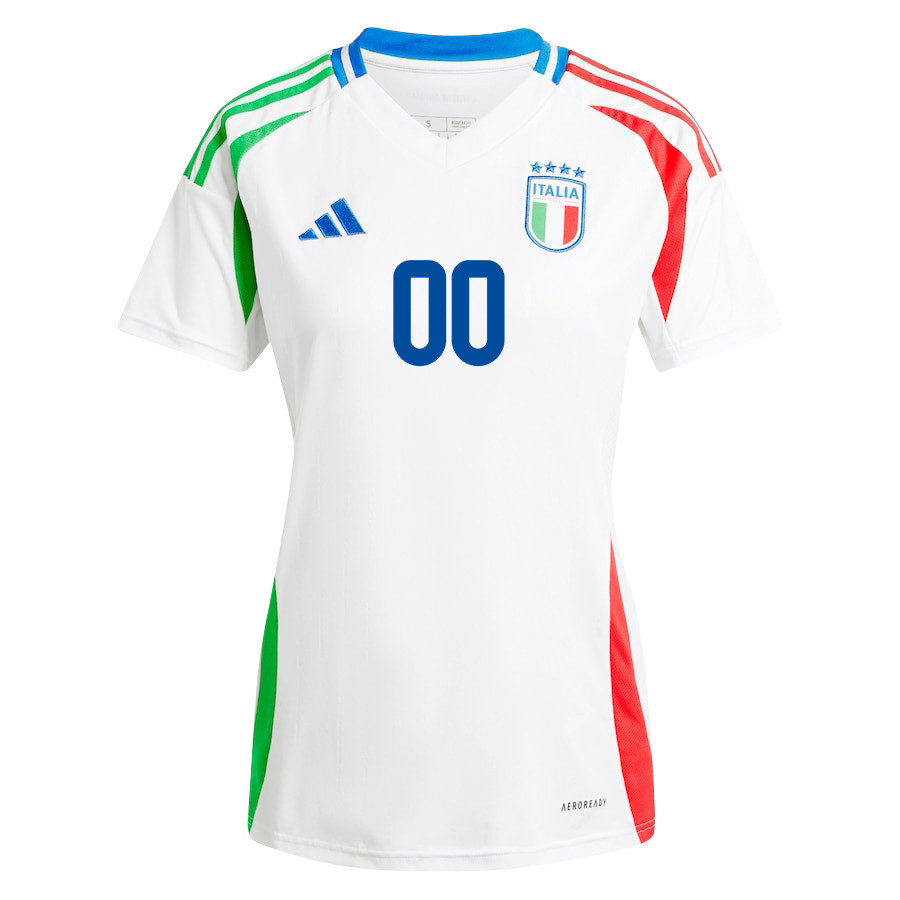 Italy National Team 2024/25 Away Custom Women Jersey - White