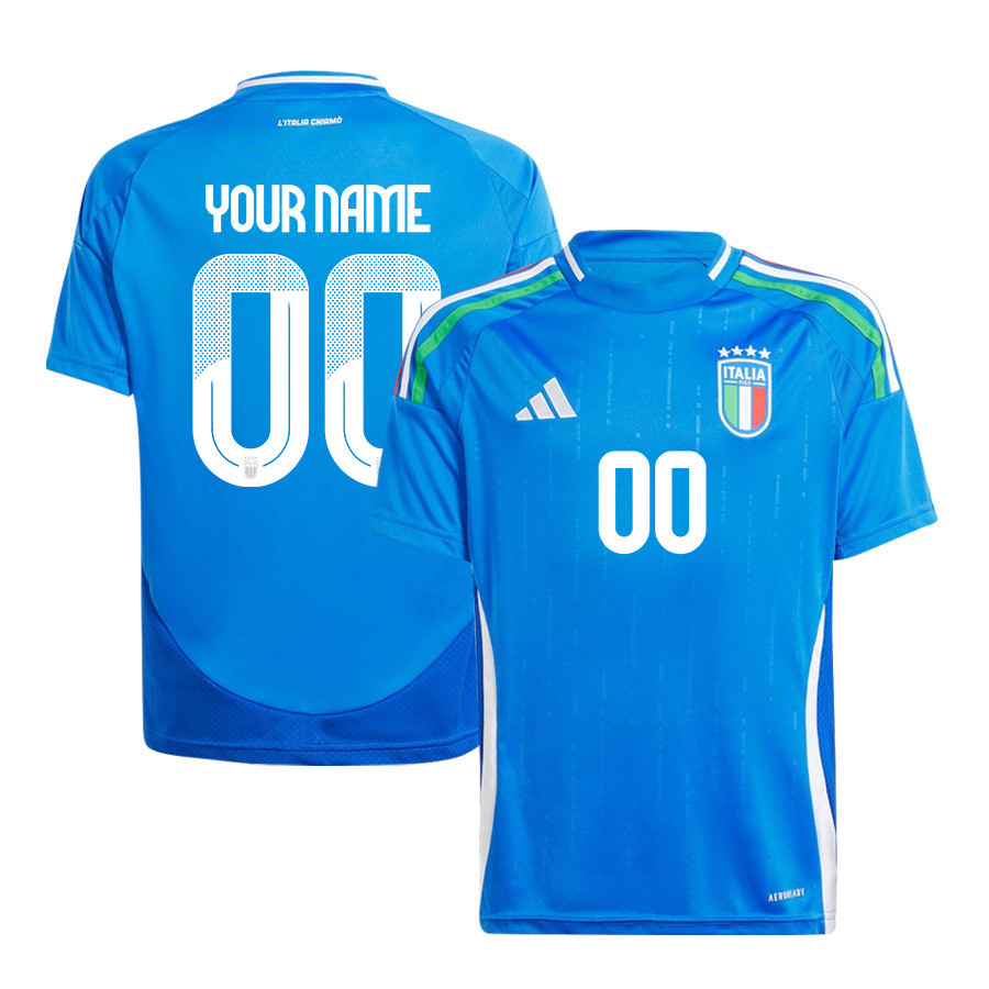 Italy National Team 2024/25 Home Custom YOUTH Jersey - Blue
