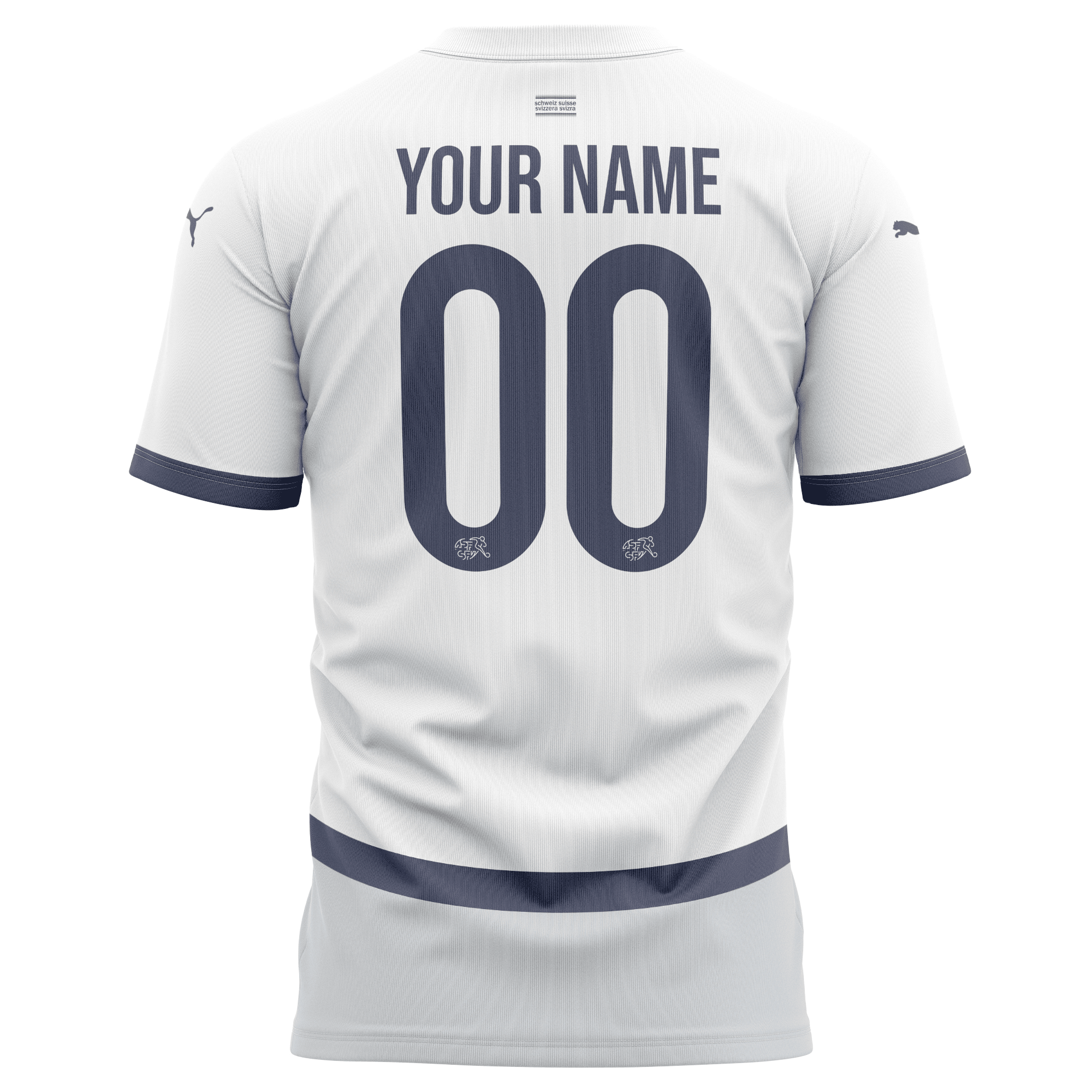 Switzerland National Team 2024 Away Kits Custom AOP T-shirt - White