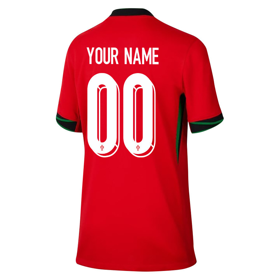 Portugal National Team 2024/25 Home YOUTH Custom Jersey - Red