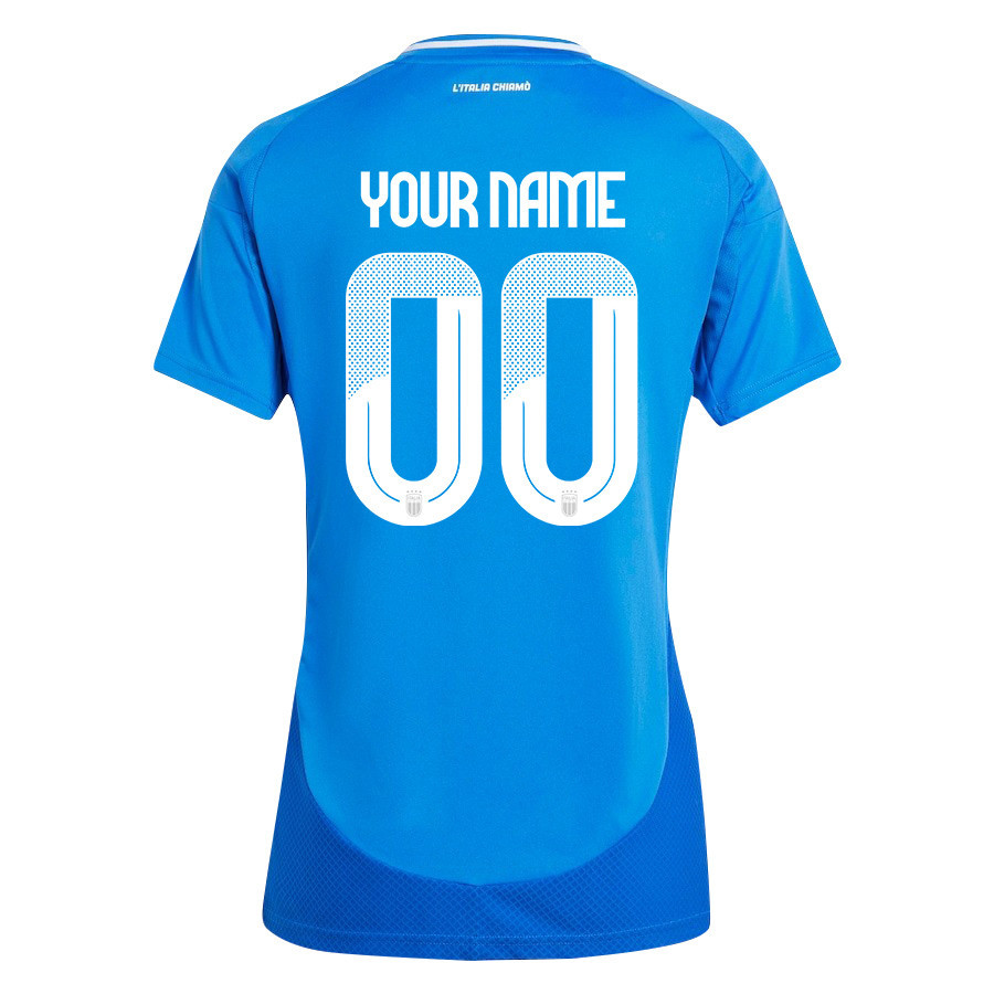 Italy National Team 2024/25 Home Custom Women Jersey - Blue