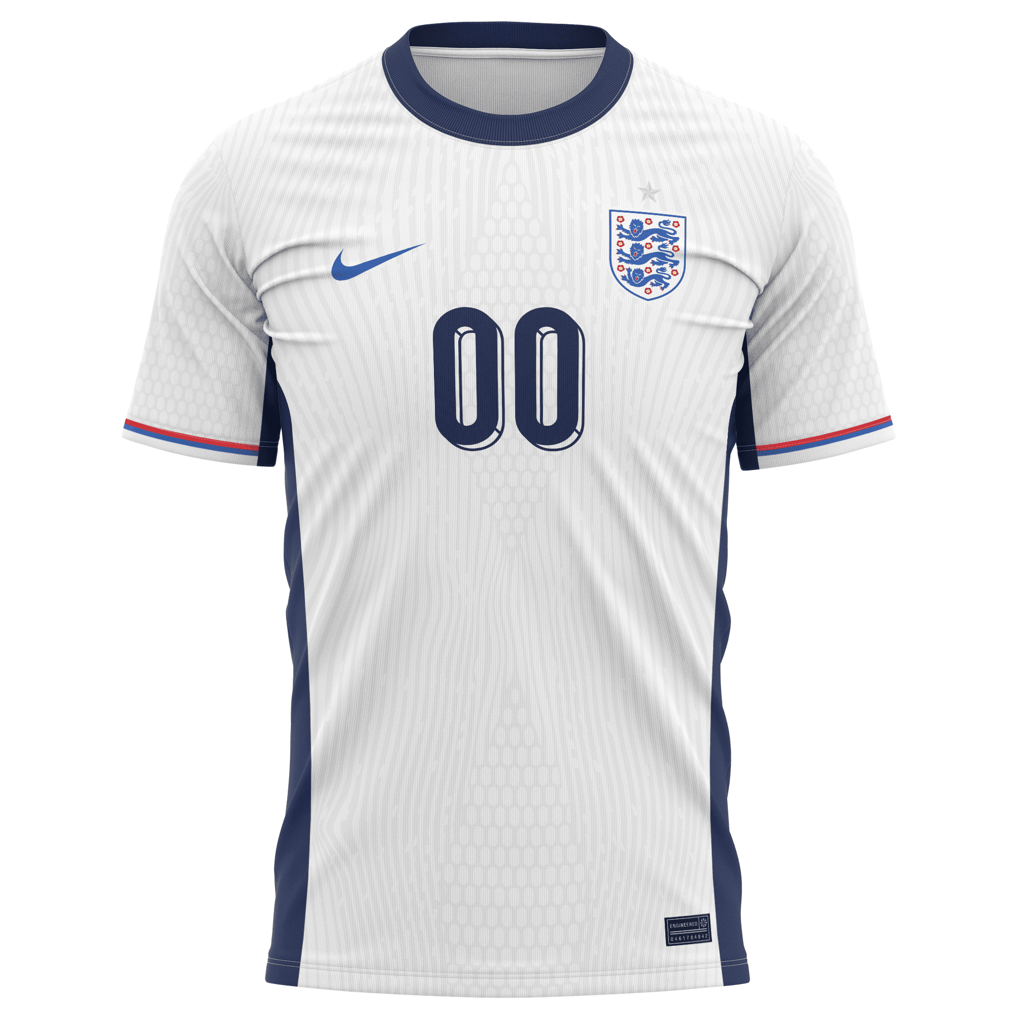 England National Team 2024 Home Kits Custom AOP T-shirt - White
