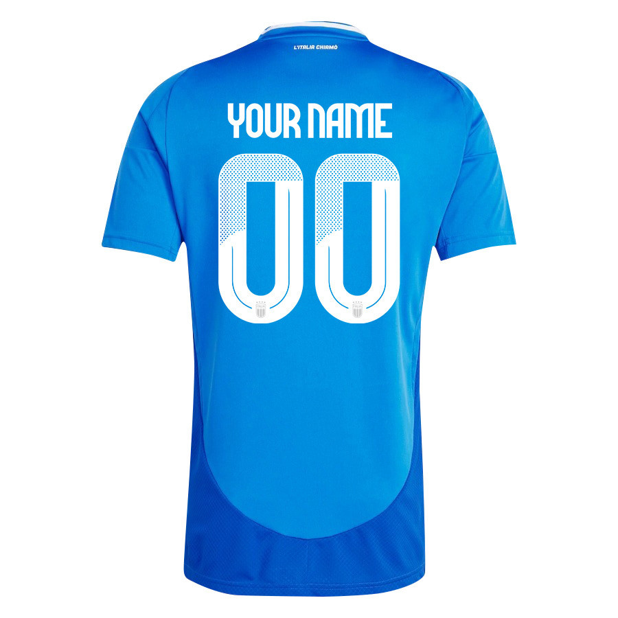 Italy National Team 2024/25 Home Custom Men Jersey - Blue