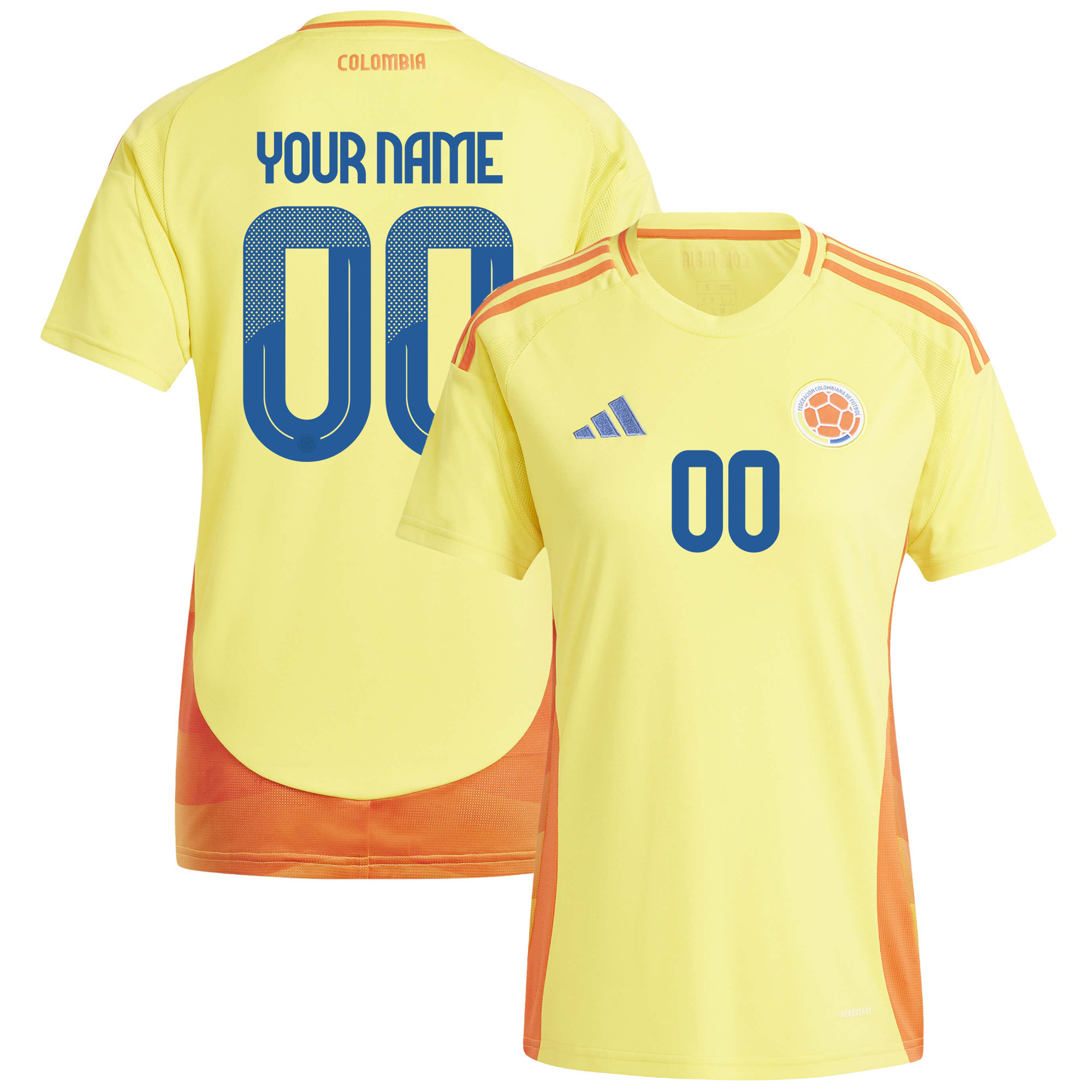 Colombia National Team 2024/25 Home Custom Women Jersey - Yellow