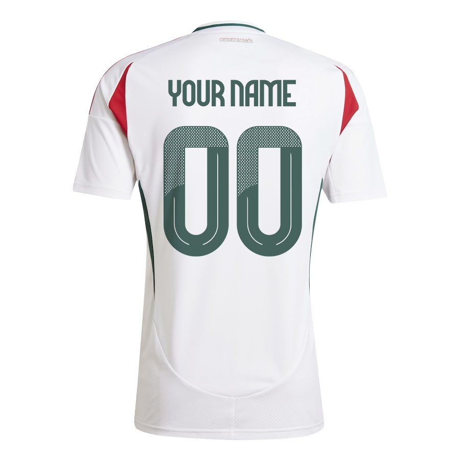 Hungary National Team 2024/25 Custom Away Men Jersey - White