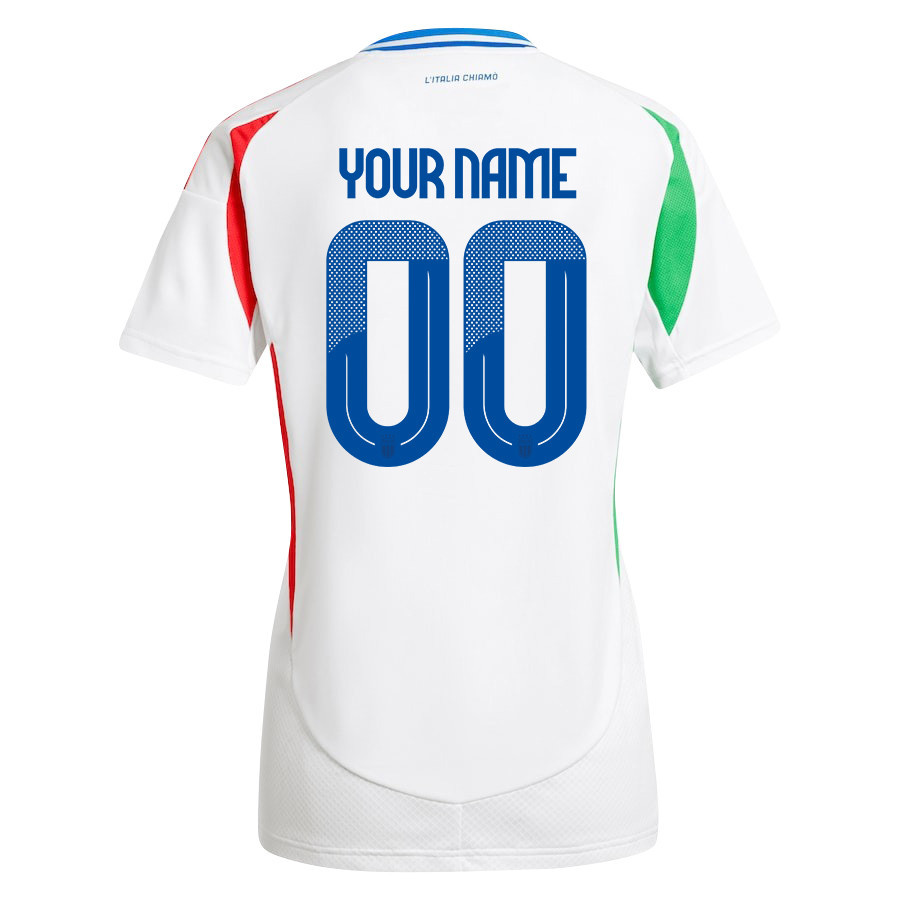 Italy National Team 2024/25 Away Custom Women Jersey - White