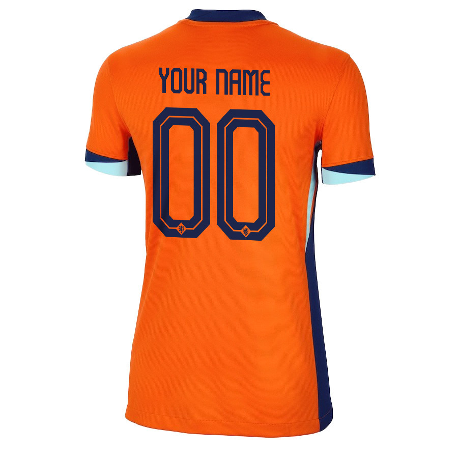 Netherlands National Team 2024/25 Home Custom WOMEN Jersey - Orange