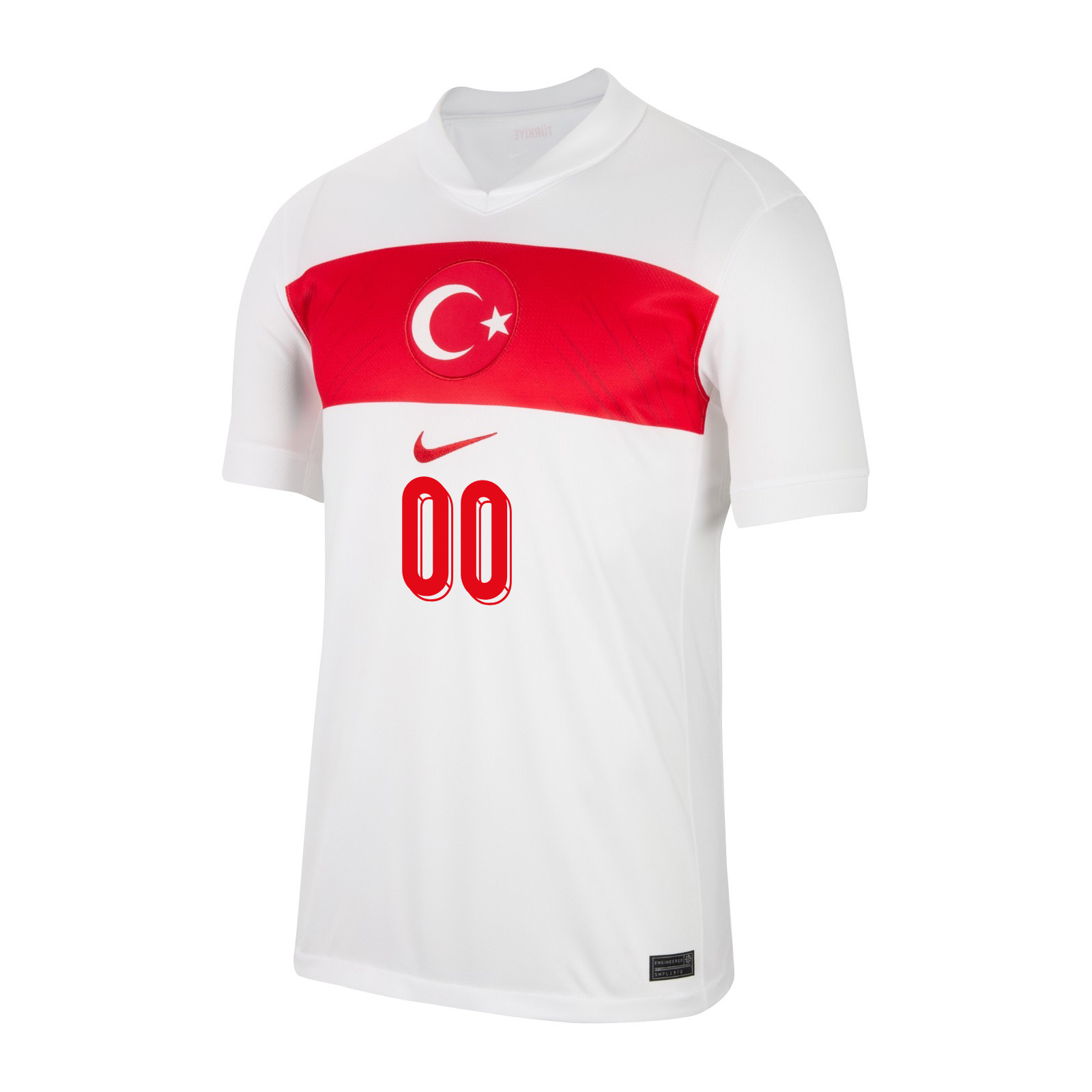 Turkey National Team 2024 Home Stadium Custom Men Jersey - White