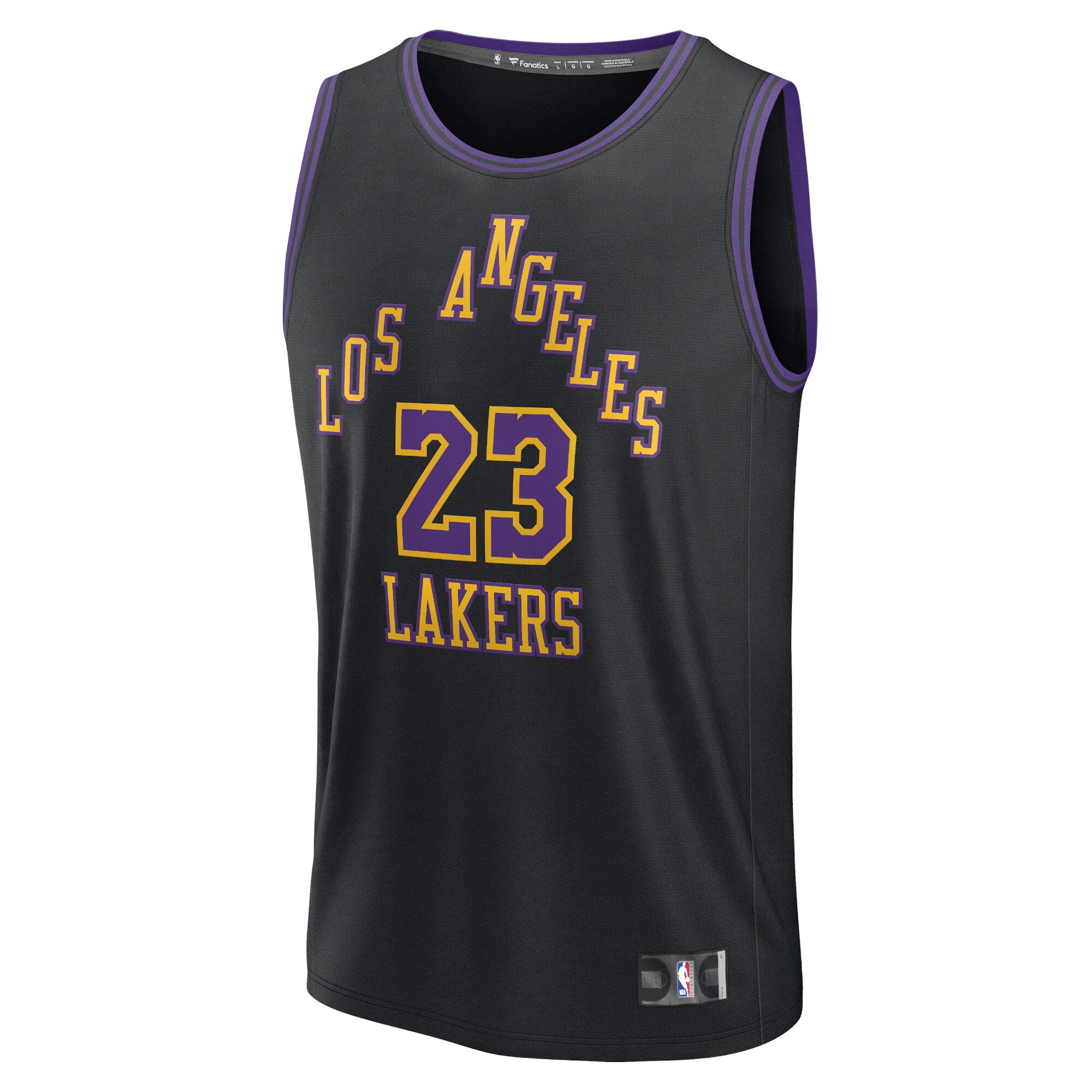 LeBron James Los Angeles Lakers Fanatics Fast Break Jersey - Black - City Edition