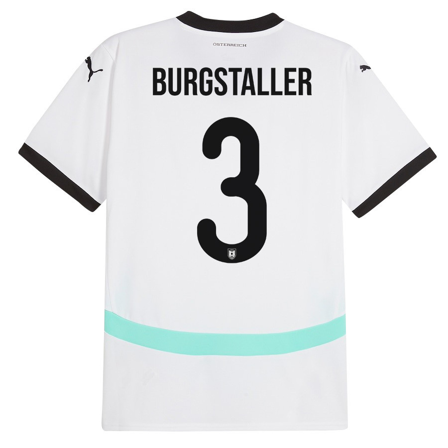 Guido Burgstaller 3 Austria National Team 2024/25 Away Men Jersey - White