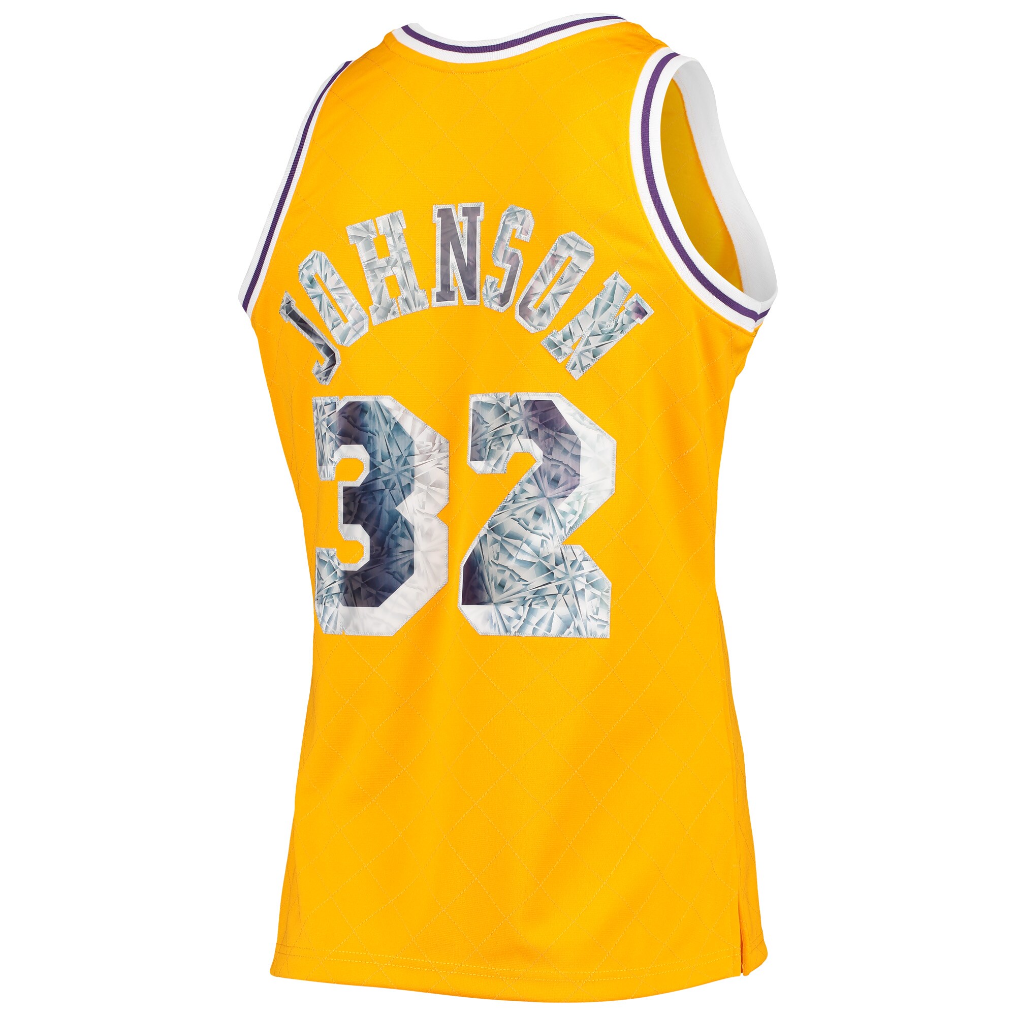 Magic Johnson Los Angeles Lakers Mitchell & Ness 1984\/85 Hardwood Classics NBA 75th Anniversary Diamond Swingman Jersey - Gold
