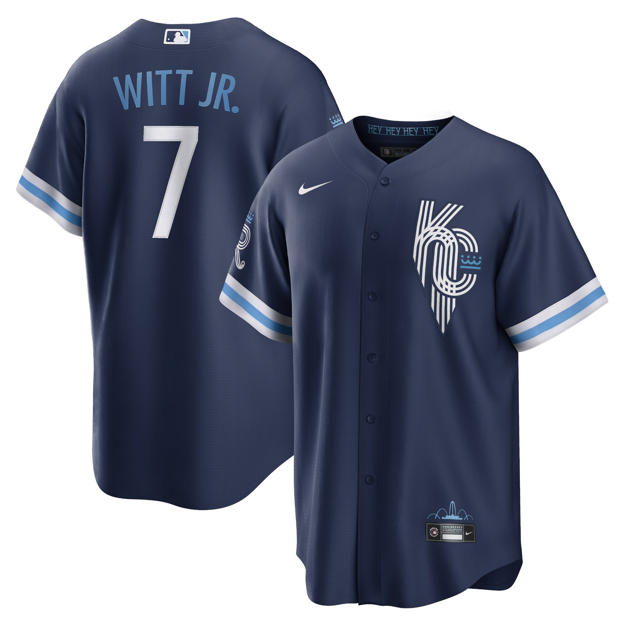 Bobby Witt Jr. Kansas City Royals  City Connect Replica Player Jersey - Navy