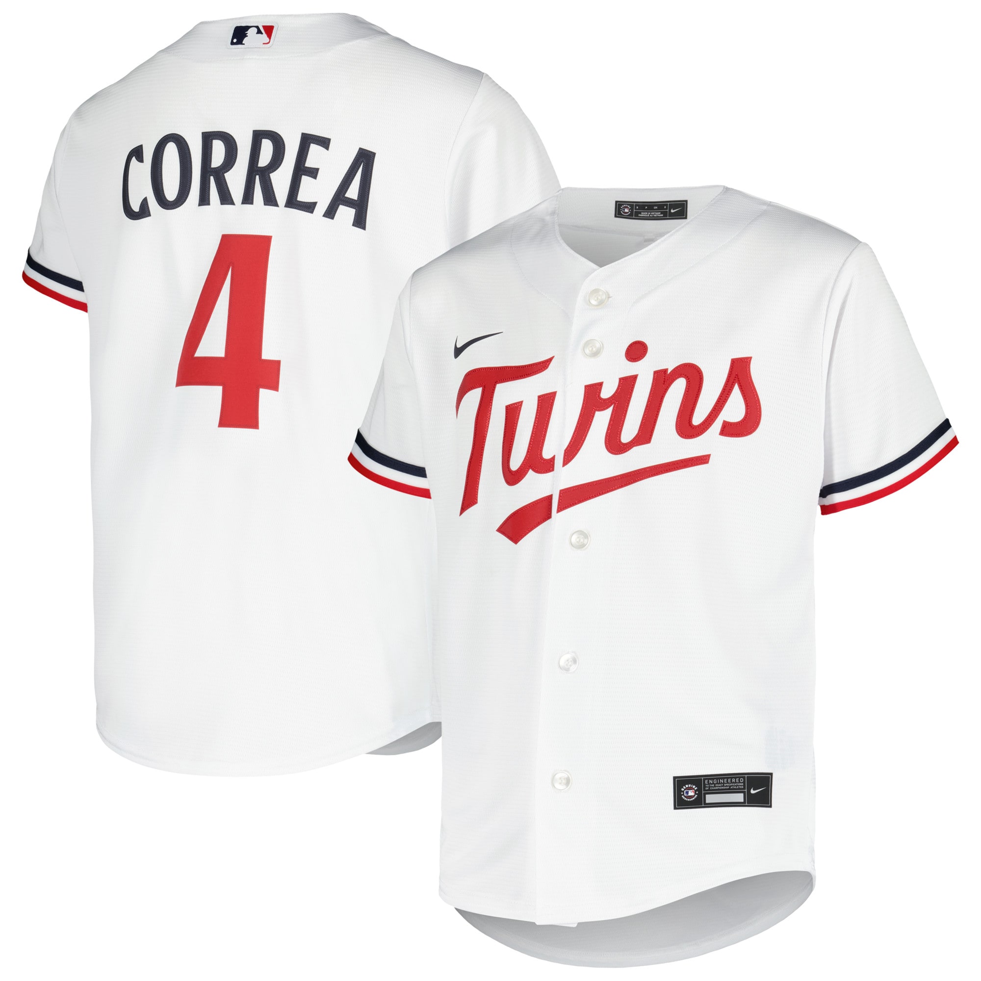 Carlos Correa Minnesota Twins  Youth Alternate Replica Player Jersey - White