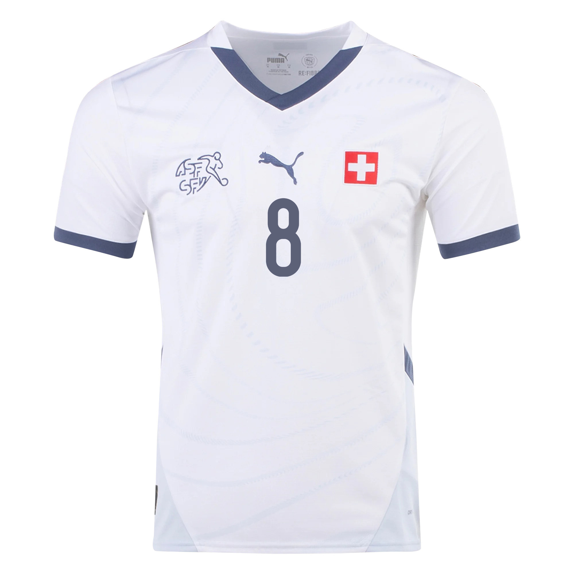 Remo Freuler 8 Switzerland National Team 2024/25 Away Men Jersey - White