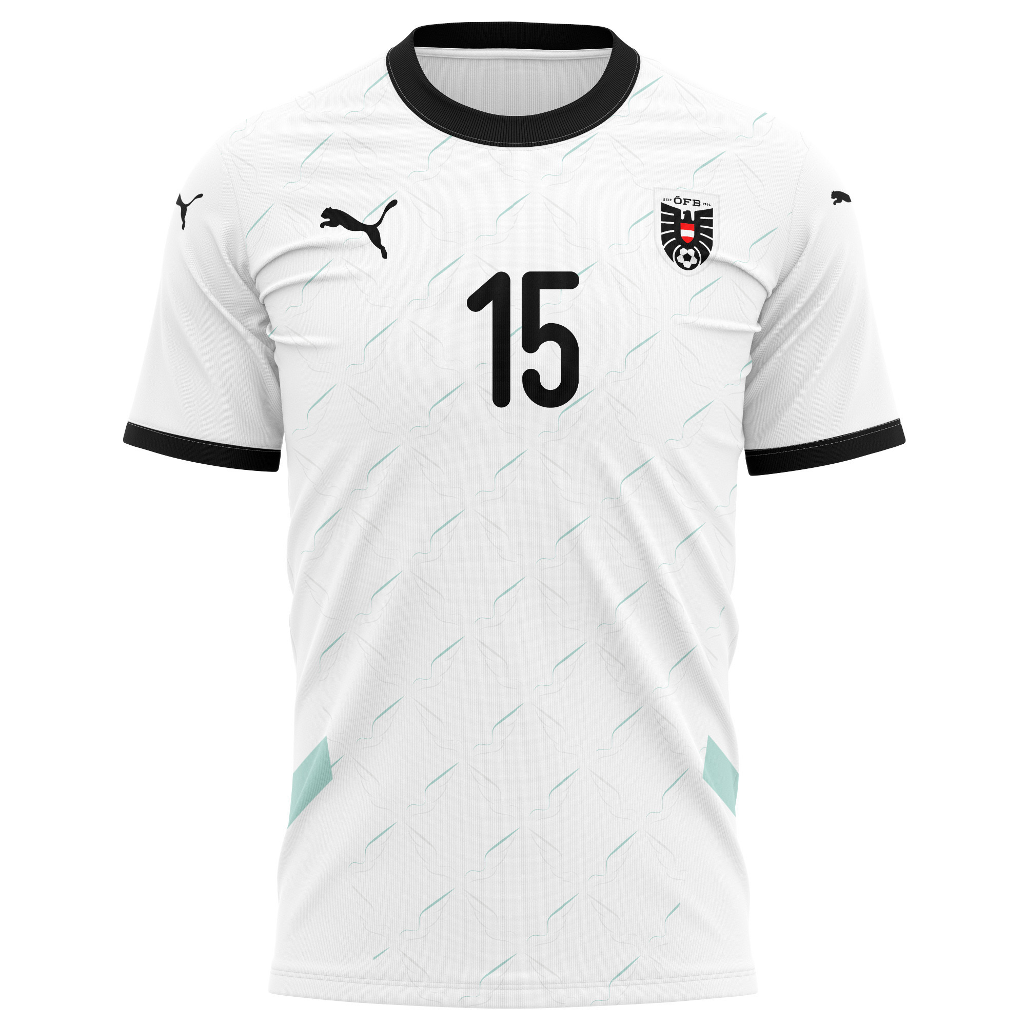 Philipp Lienhart 15 Austria National Team 2024/25 Away Kits AOP T-shirt - White