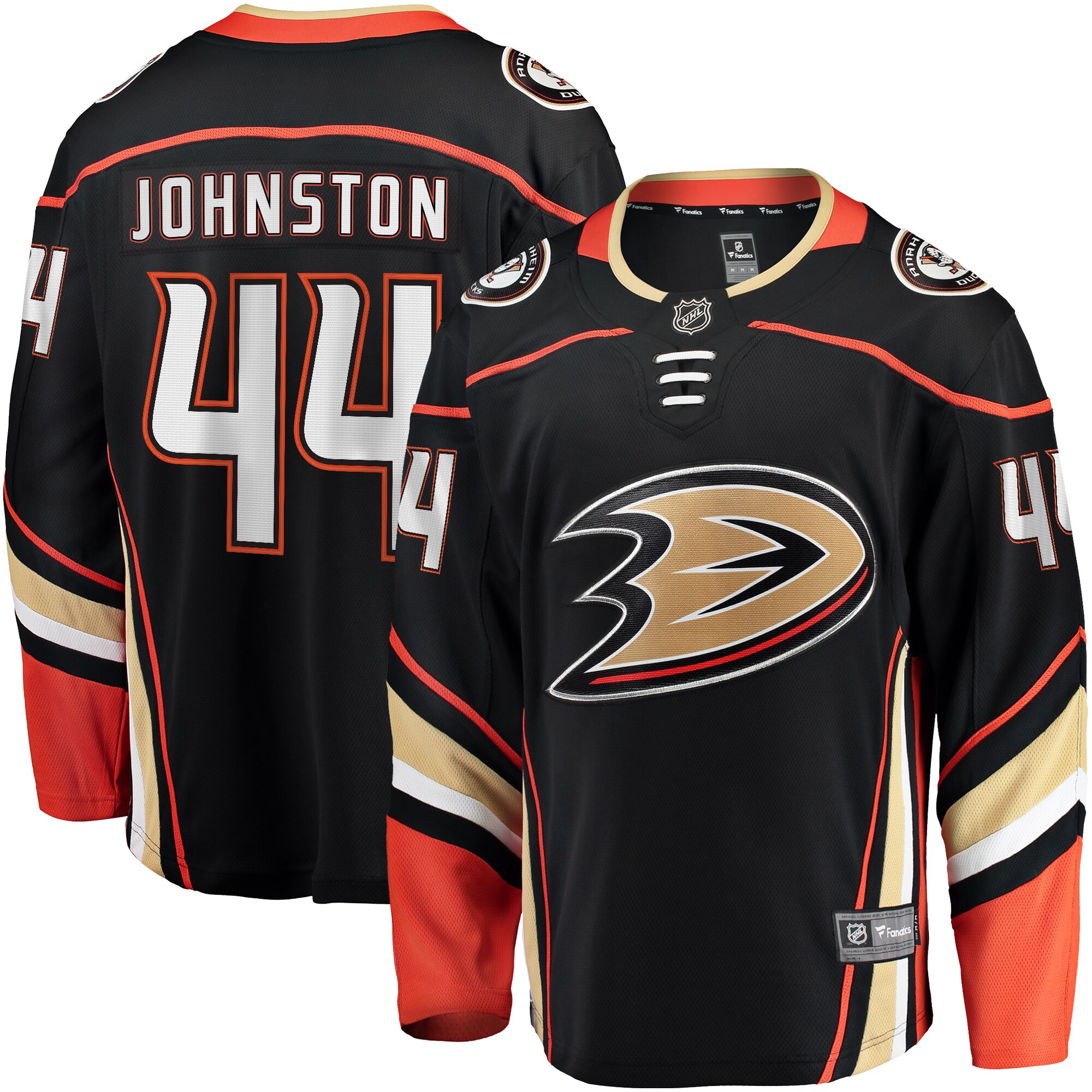 Ross Johnston Anaheim Ducks Fanatics Home Premier Breakaway Player Jersey - Black