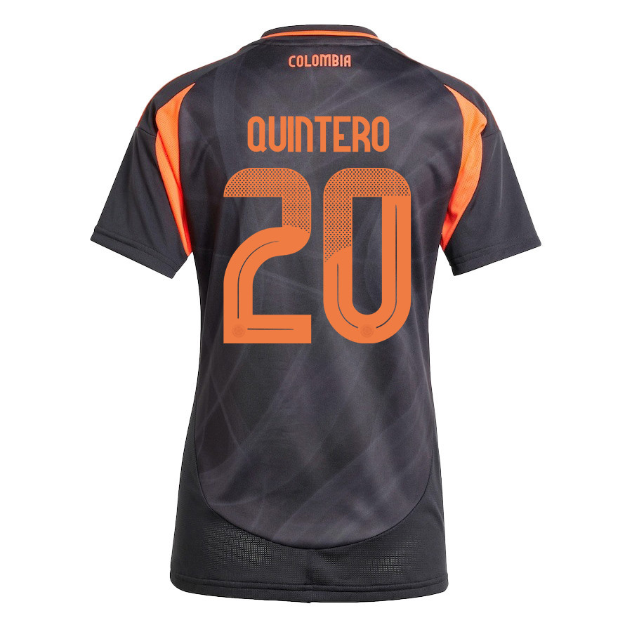 Juan Quintero 20 Colombia National Team 2024/25 Away Women Jersey - Black