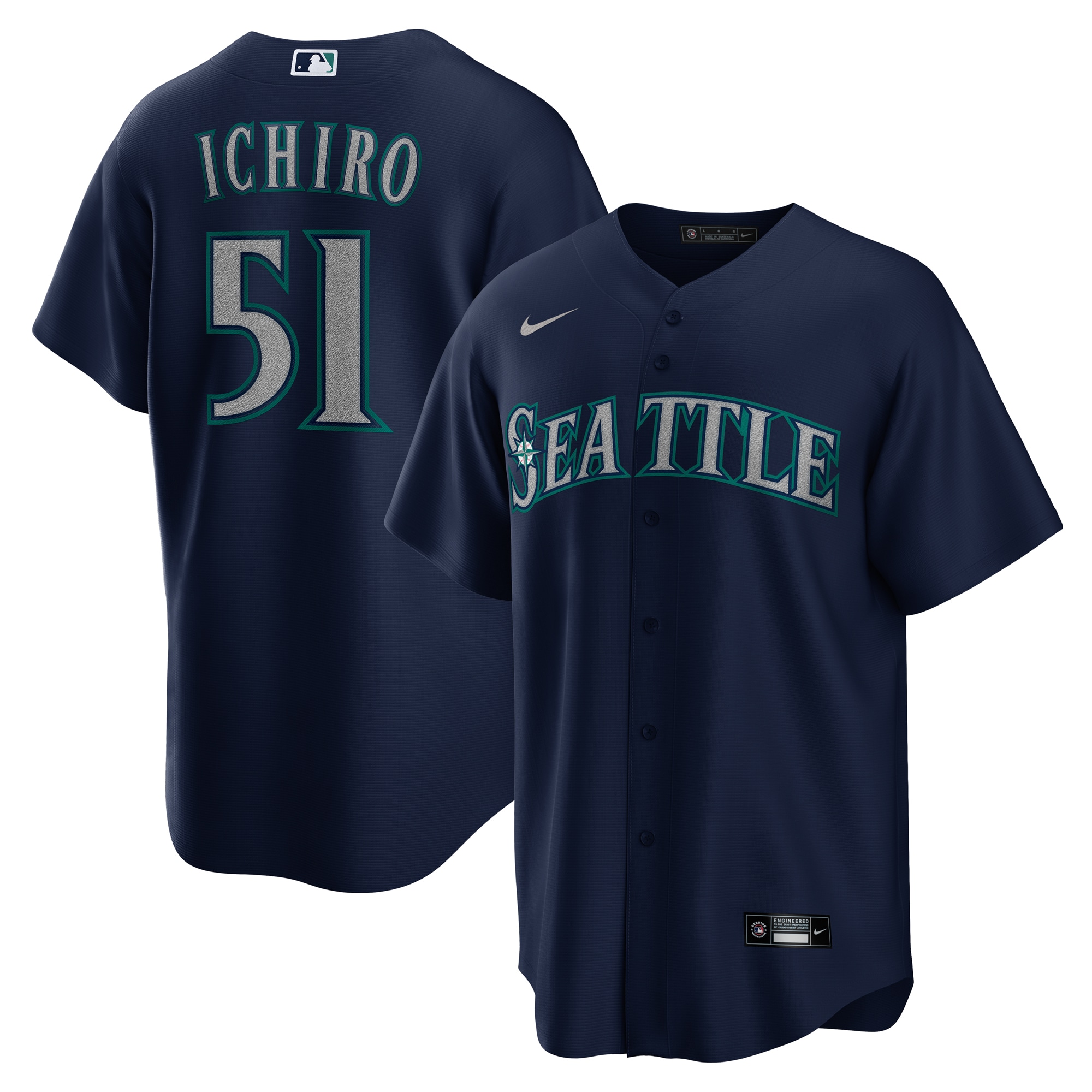 Ichiro Suzuki Seattle Mariners  Official Replica Player Jersey - Navy