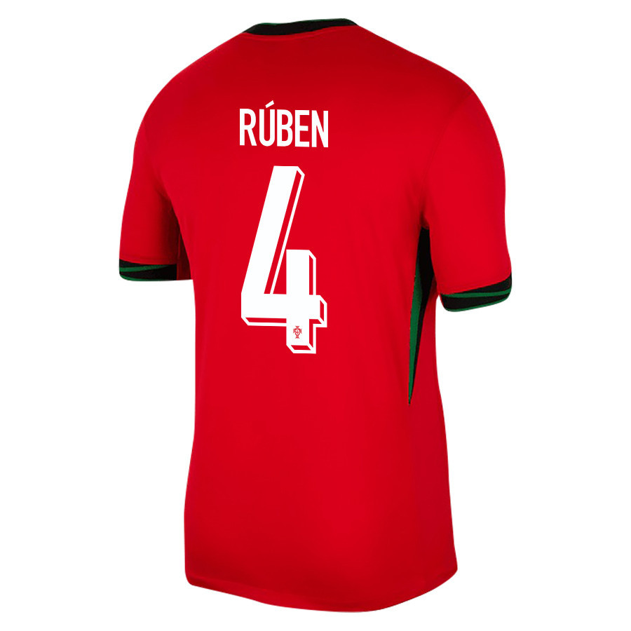 Rúben Dias 4 Portugal National Team 2024/25 Home Men Jersey - Red