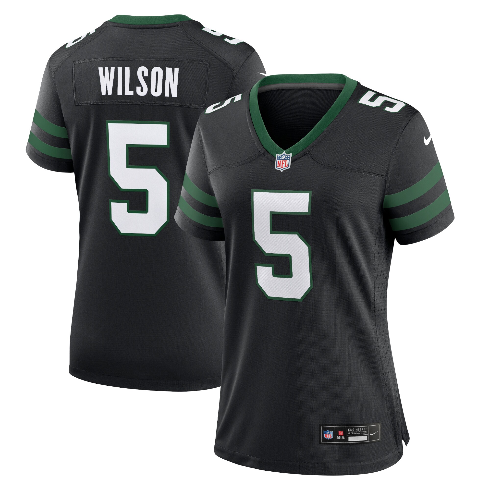 Garrett Wilson New York Jets  Women's Alternate Game Jersey - Legacy Black