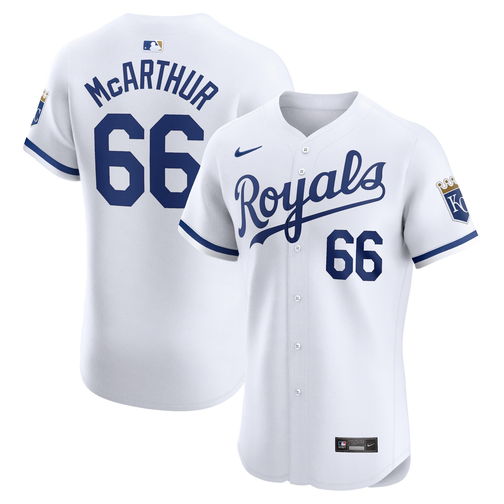 James Macarthur Kansas City Royals  Home Elite Player Jersey - White