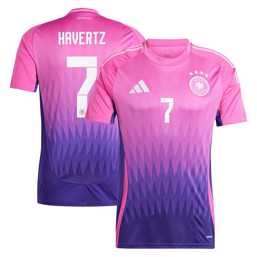 Kai Havertz 7 Germany National Team 2024 Away Men Jersey - Pink