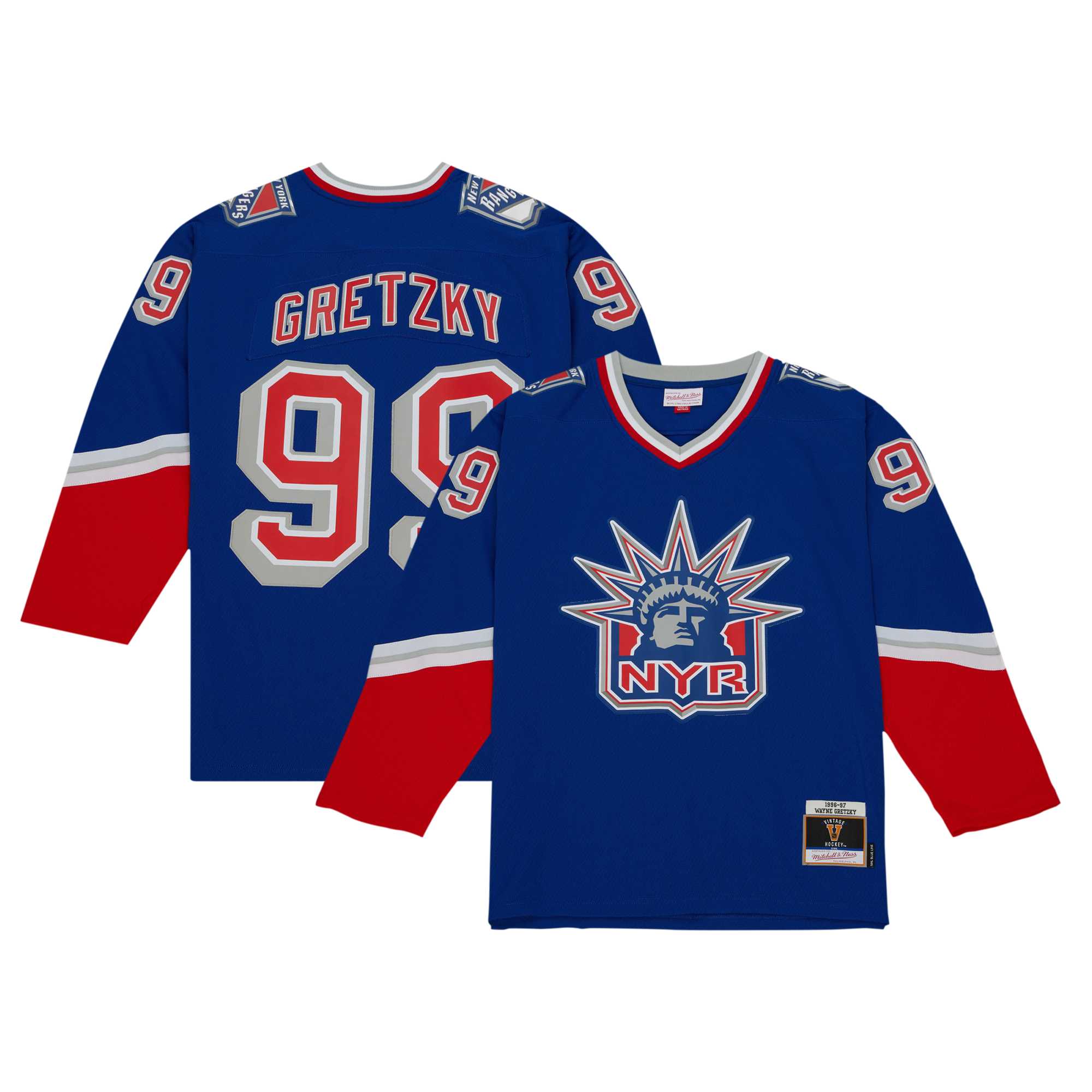 Wayne Gretzky New York Rangers Mitchell & Ness  1996\/97 Blue Line Player Jersey - Navy