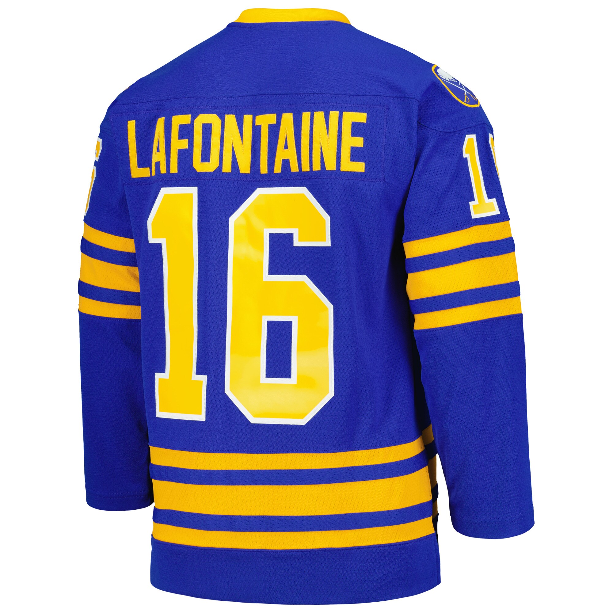 Pat LaFontaine Buffalo Sabres Mitchell & Ness Captain Patch 1992\/93 Blue Line Player Jersey - Royal