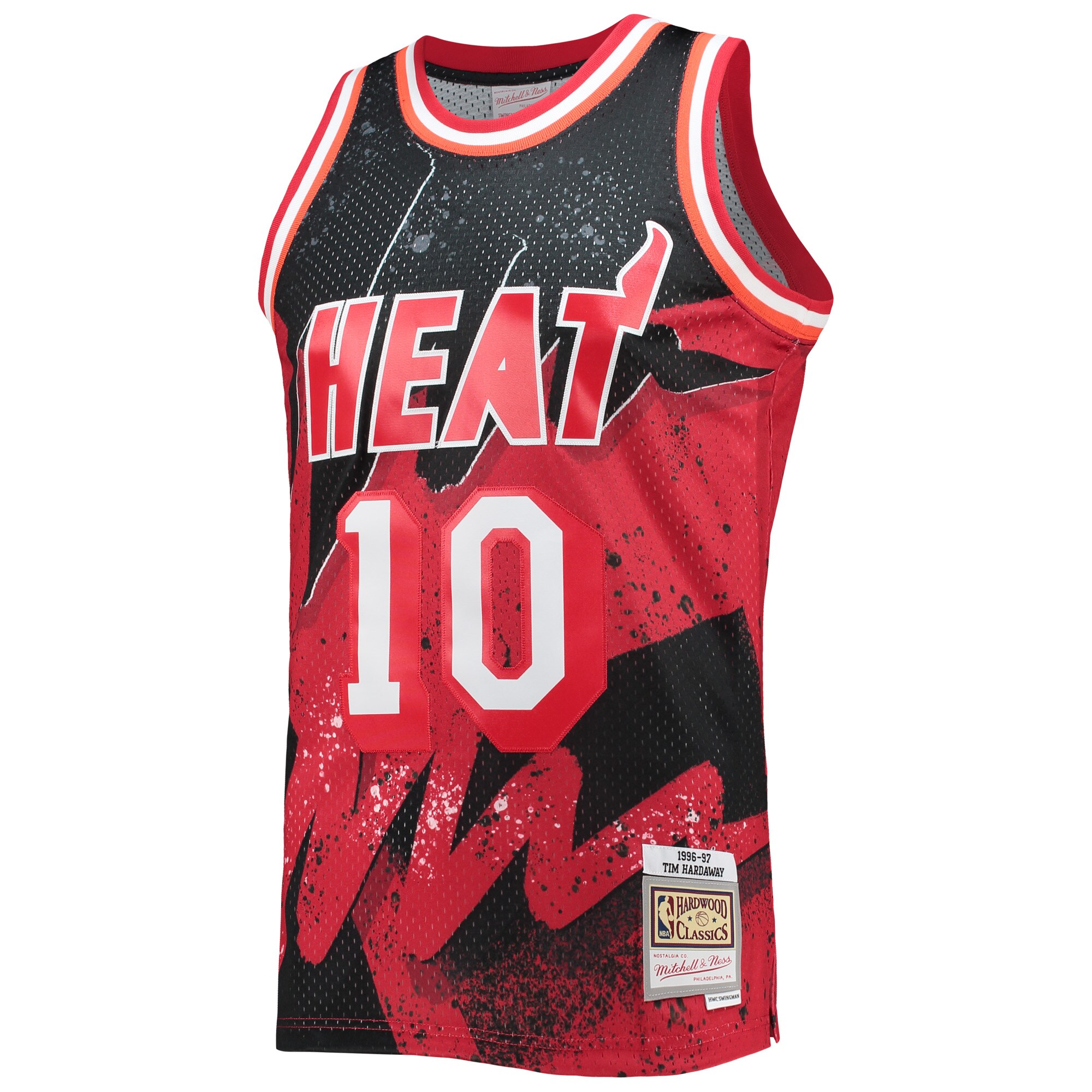 Tim Hardaway Miami Heat Mitchell & Ness Hardwood Classics 1996\/97 Hyper Hoops Swingman Jersey - Scarlet